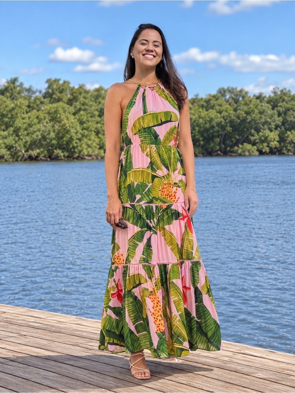 Farm Rio Tropical Maxi Dress Size XL Colorful Brazil Resort Vacation
XL new tag